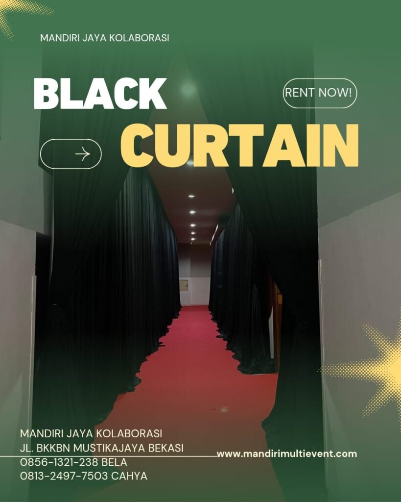 Sewa Black Curtain Bekasi Timur
