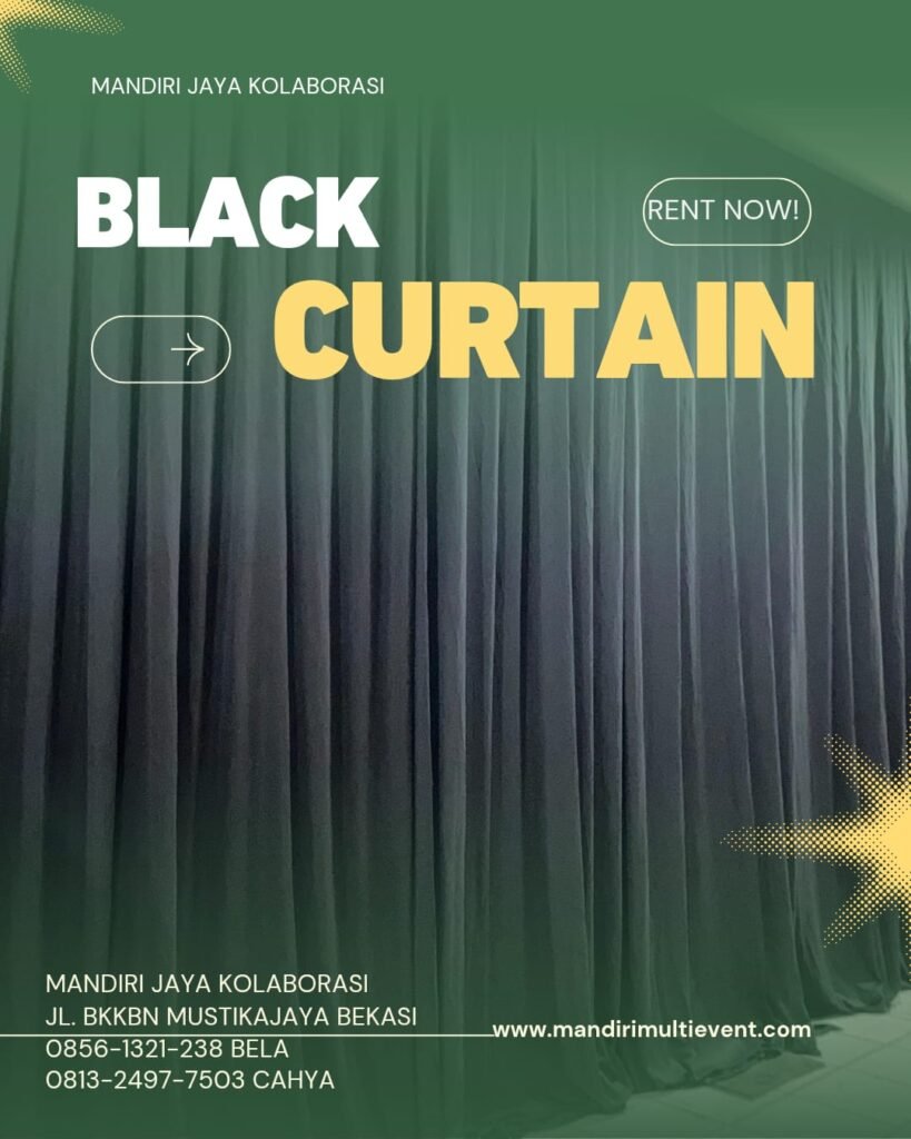 Sewa Black Curtain Bekasi Timur