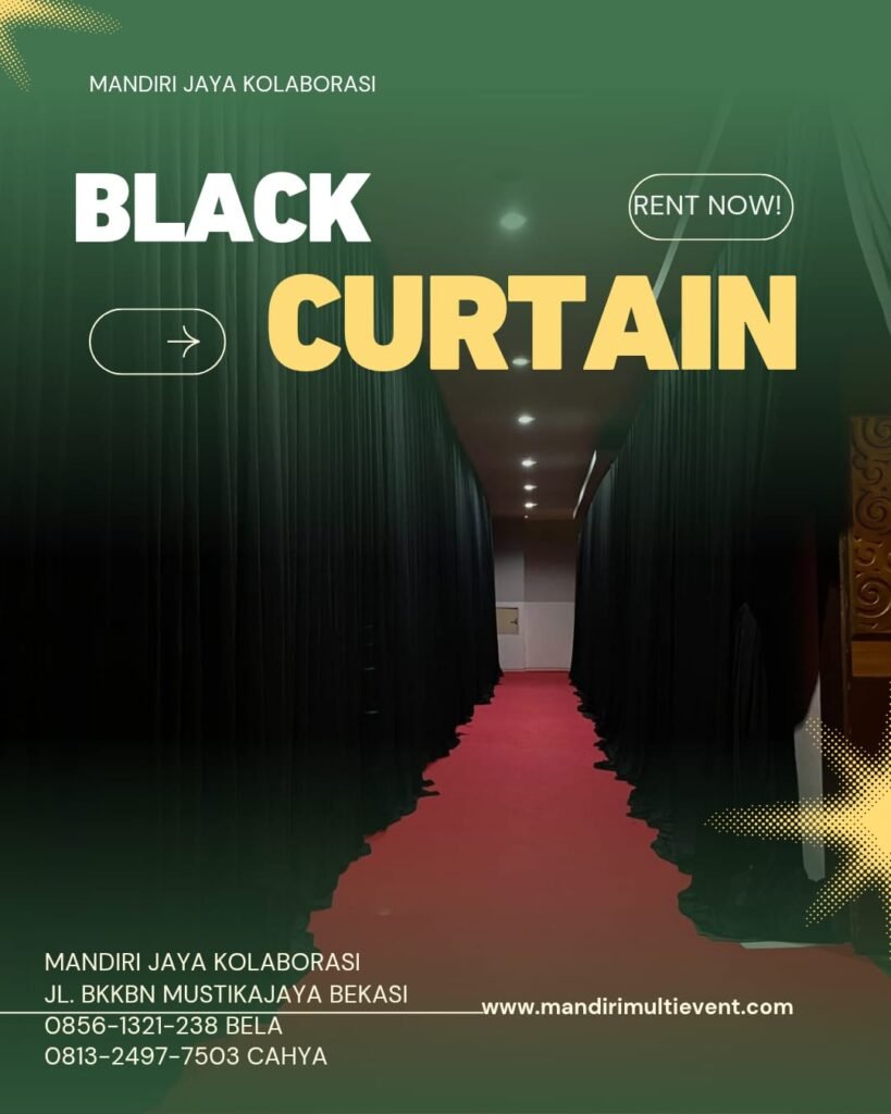 Sewa Black Curtain Bekasi Timur