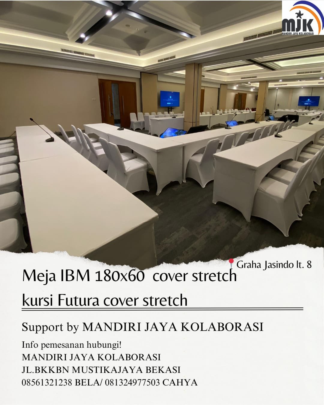 Sewa Meja IBM 180X60 Jakarta Pusat