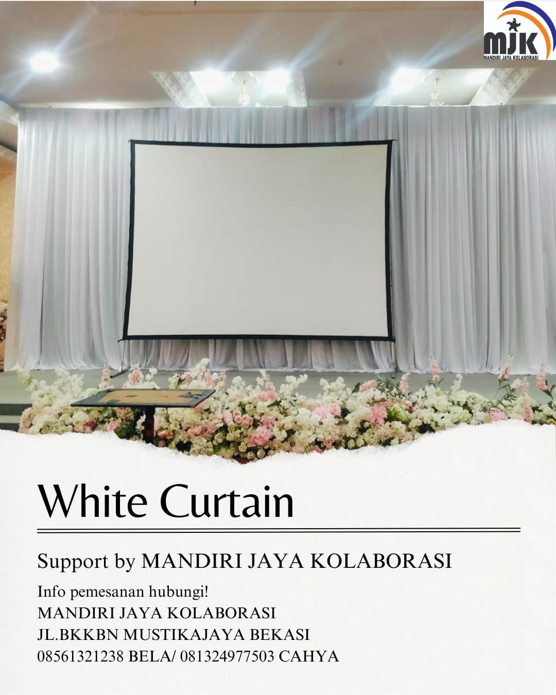 Sewa White Curtain Jakarta