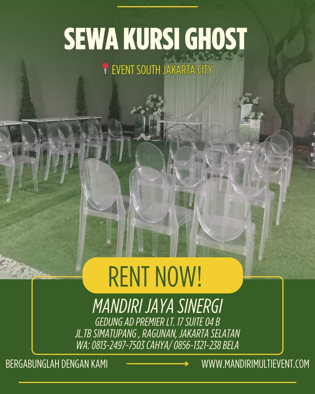 Sewa Kursi Ghost Acrilyc Jakarta Selatan