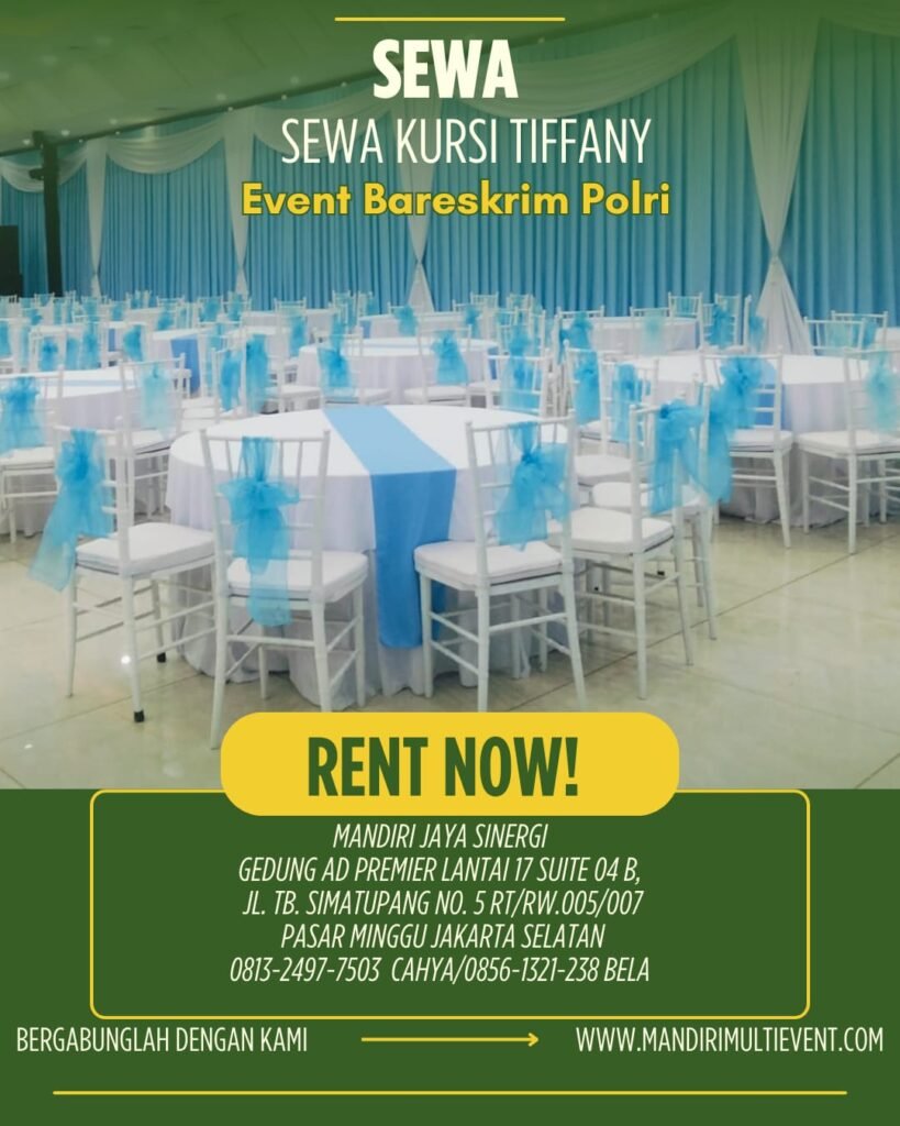 Sewa Kursi Tiffany Premium Jakarta Selatan