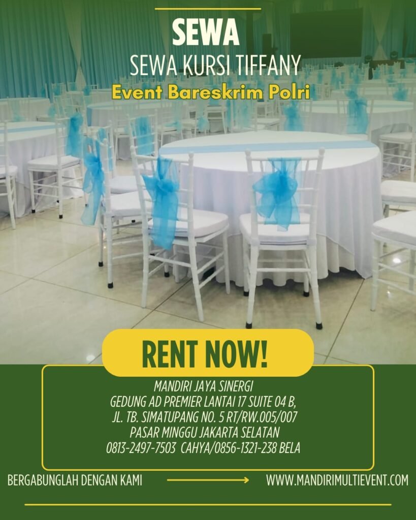 Sewa Kursi Tiffany Premium Jakarta Selatan