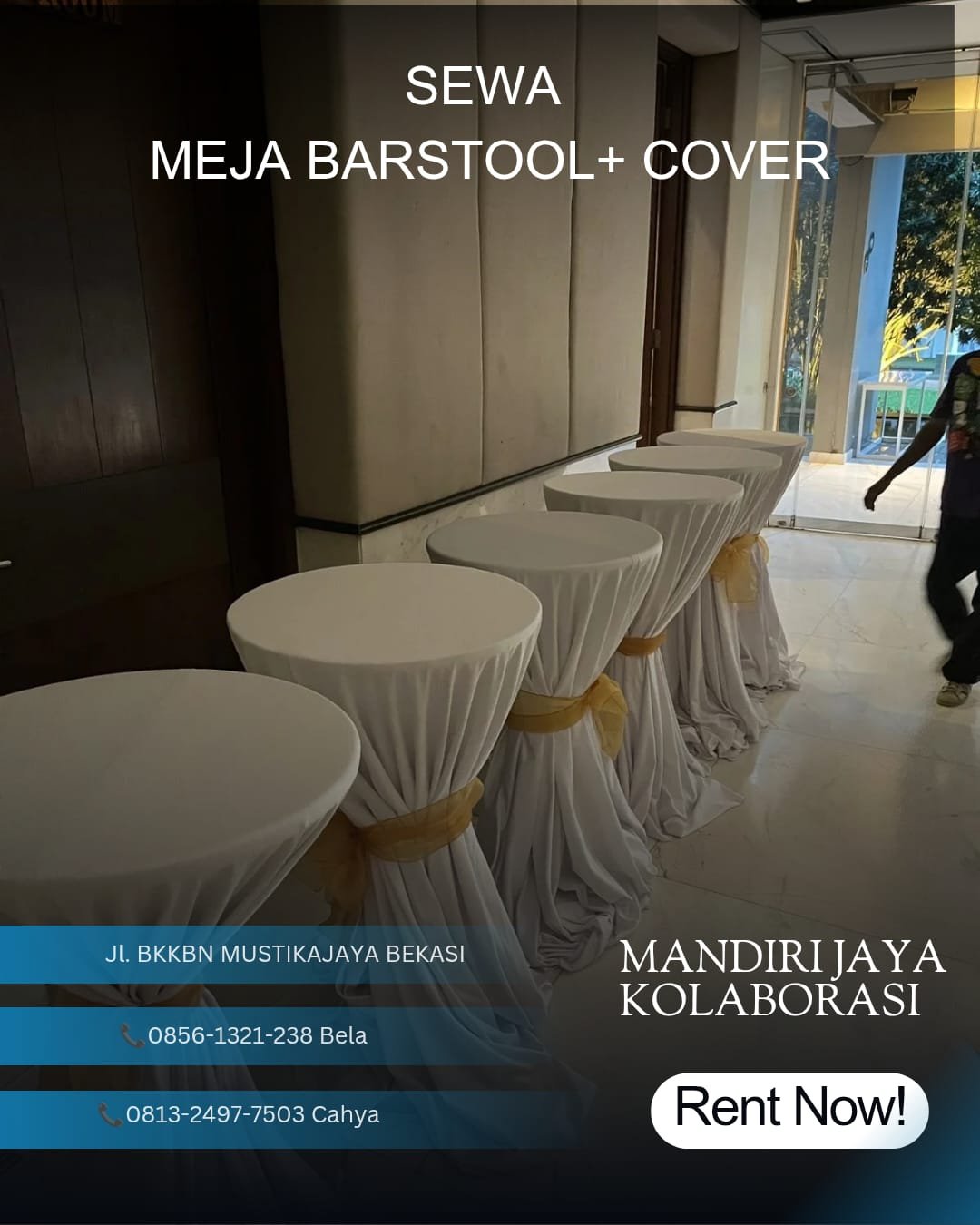 Sewa Meja Barstool Cover Jakarta