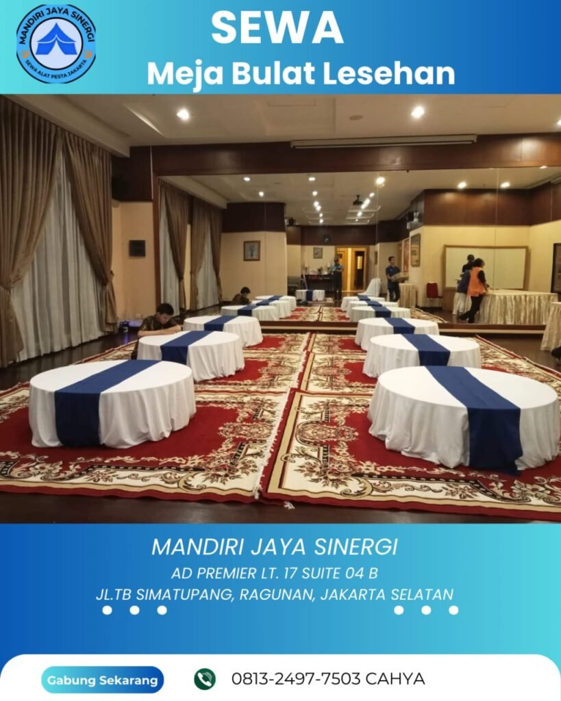 Sewa Meja Bulat Lesehan Area Jakarta