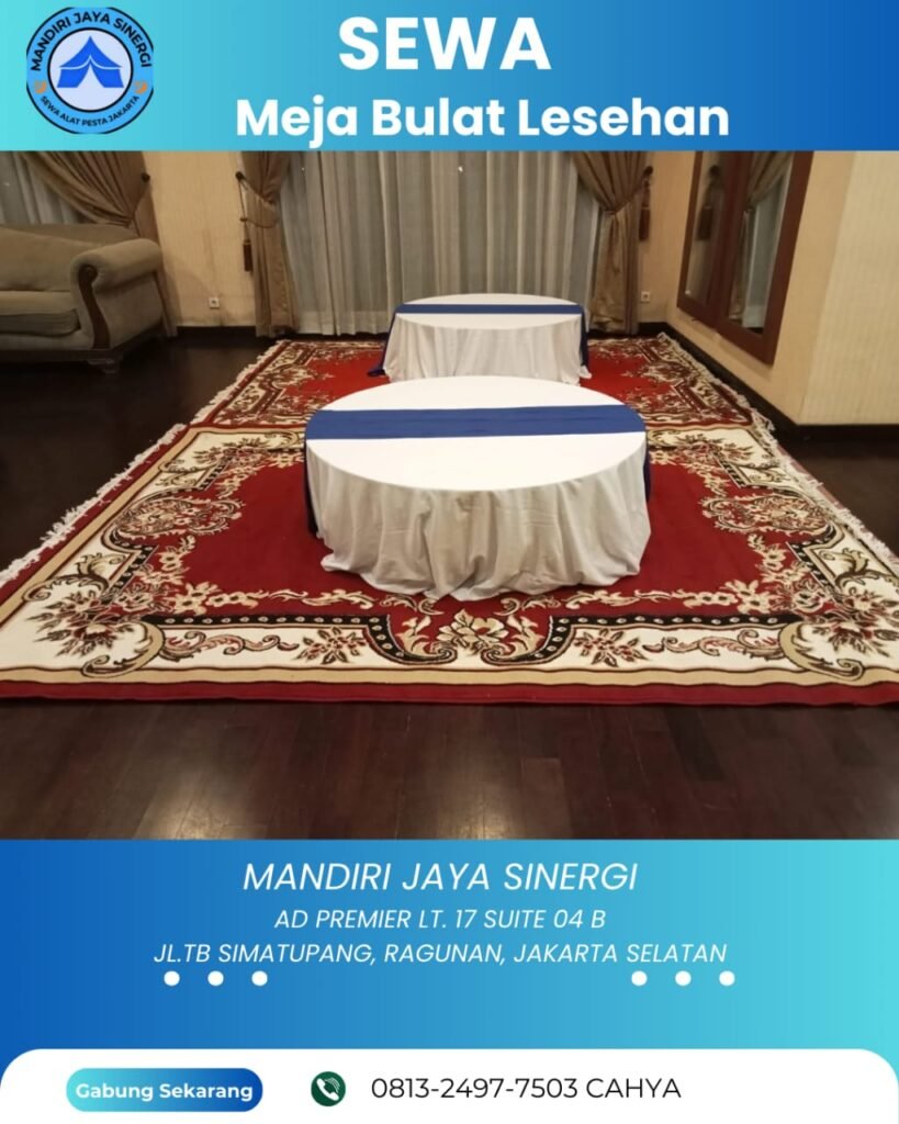 Sewa Meja Bulat Lesehan Area Jakarta