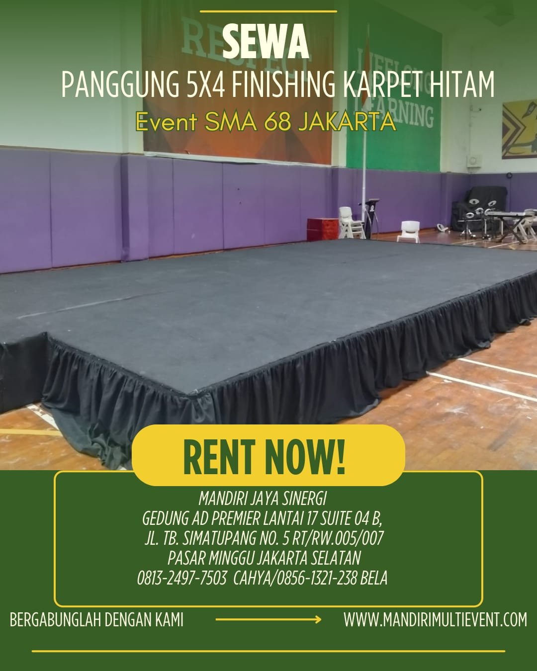 Sewa Panggung Karpet Hitam Jakarta