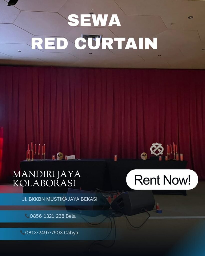 Sewa Red Curtain Mewah Jakarta Pusat