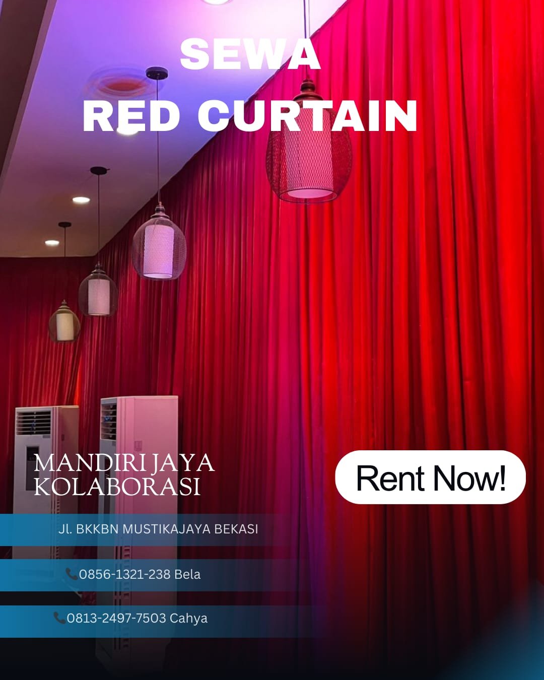Sewa Red Curtain Mewah Jakarta Pusat