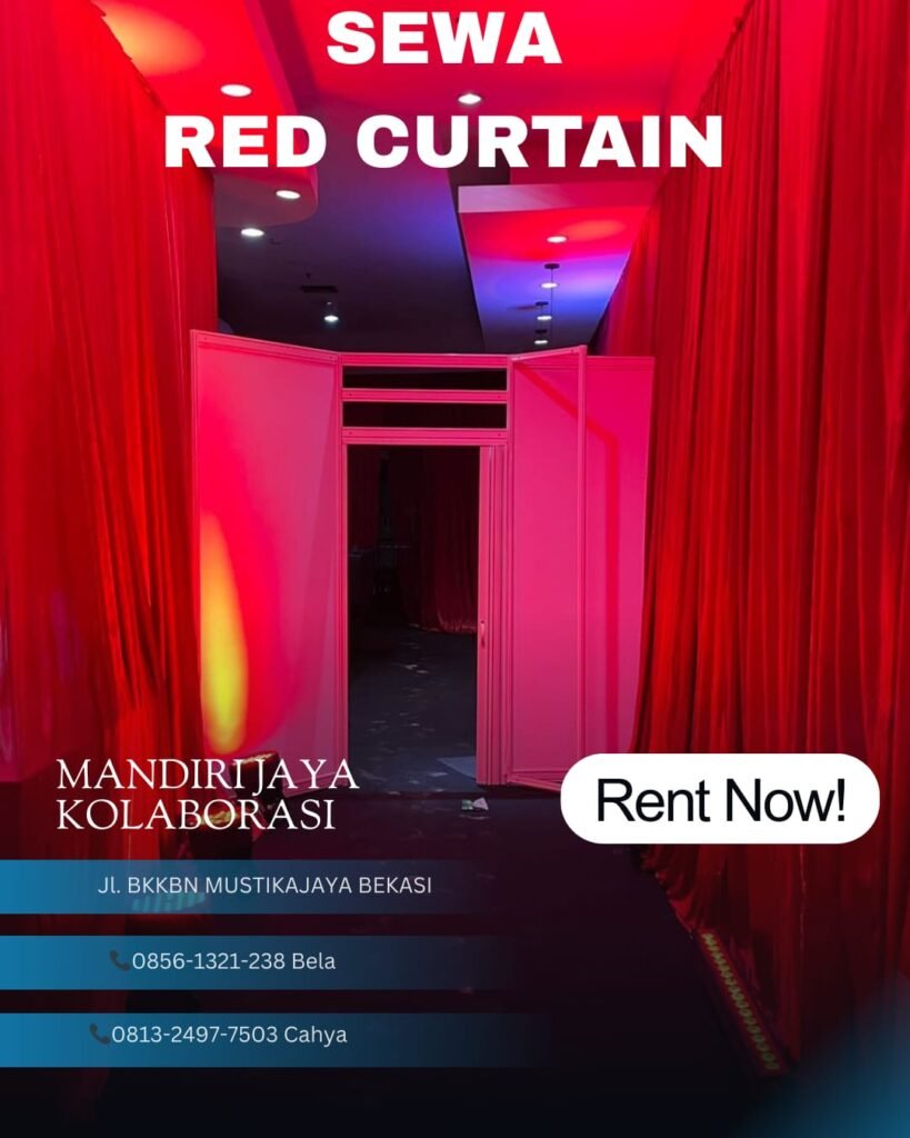 Sewa Red Curtain Mewah Jakarta Pusat