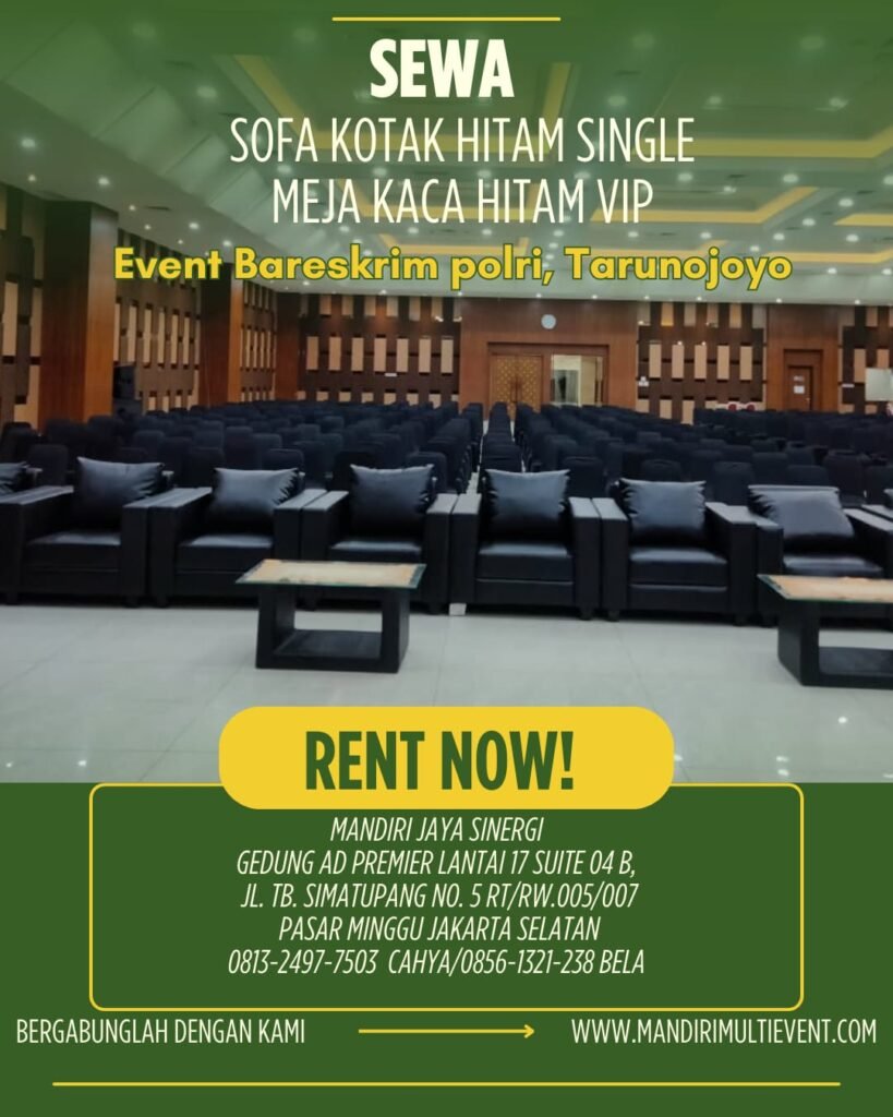 Sewa Sofa Kotak Hitam Single Jakarta Selatan