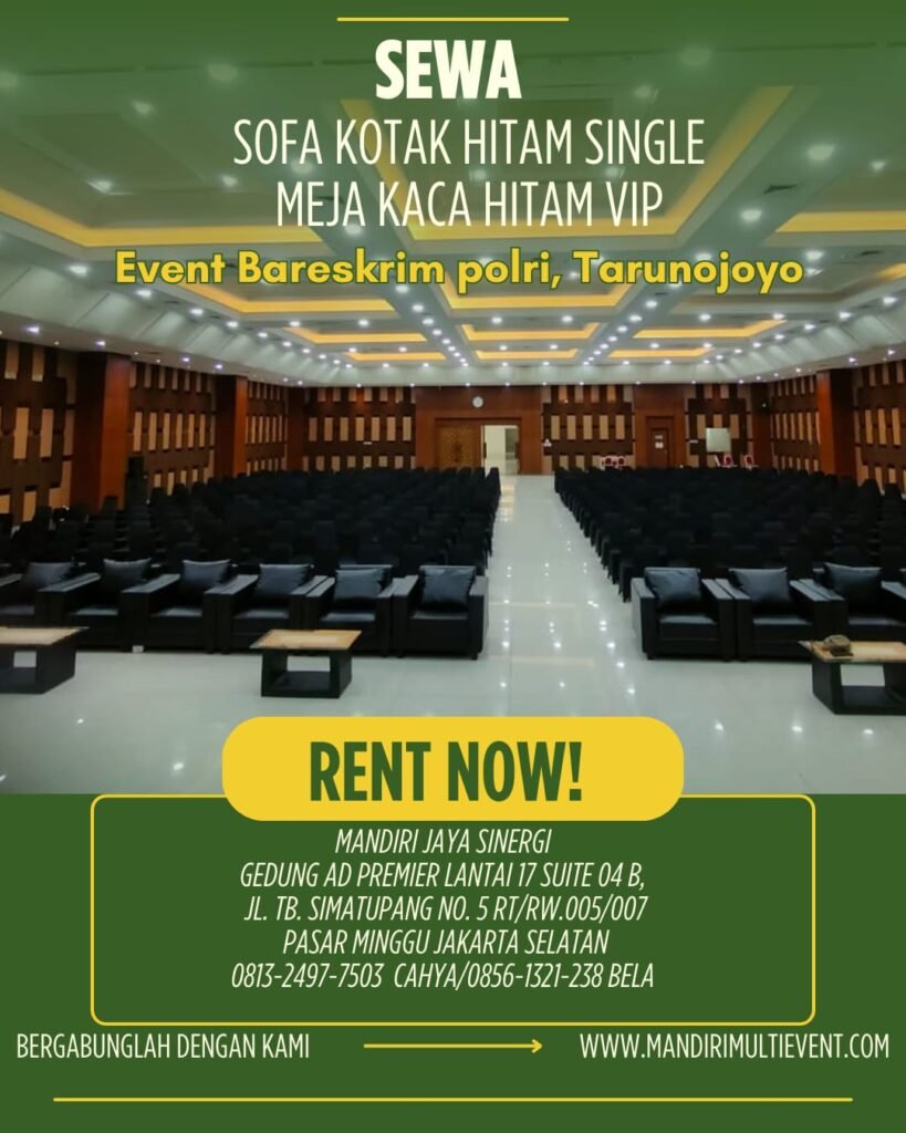 Sewa Sofa Kotak Hitam Single Jakarta Selatan
