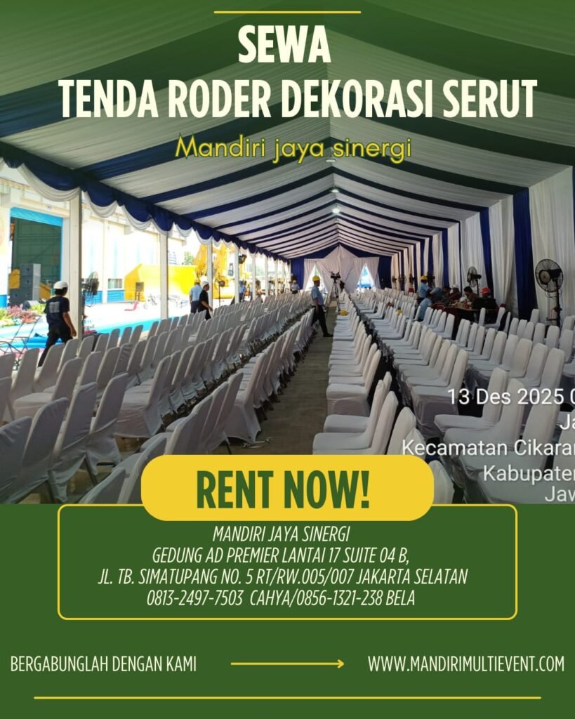 Sewa Tenda Roder Dekorasi Serut Jakarta Selatan