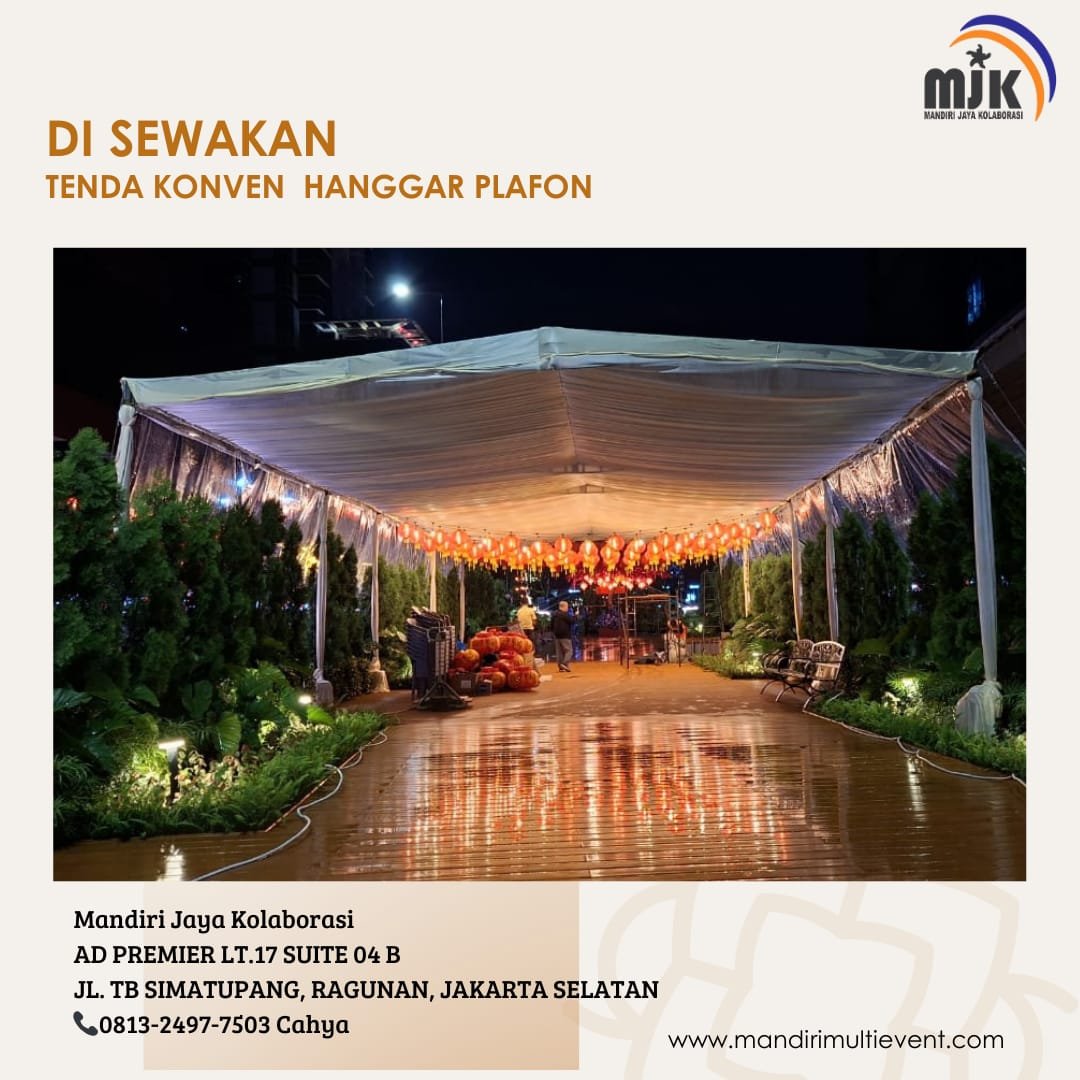 SEWA TENDA KONVEN HANGGAR PLAFON