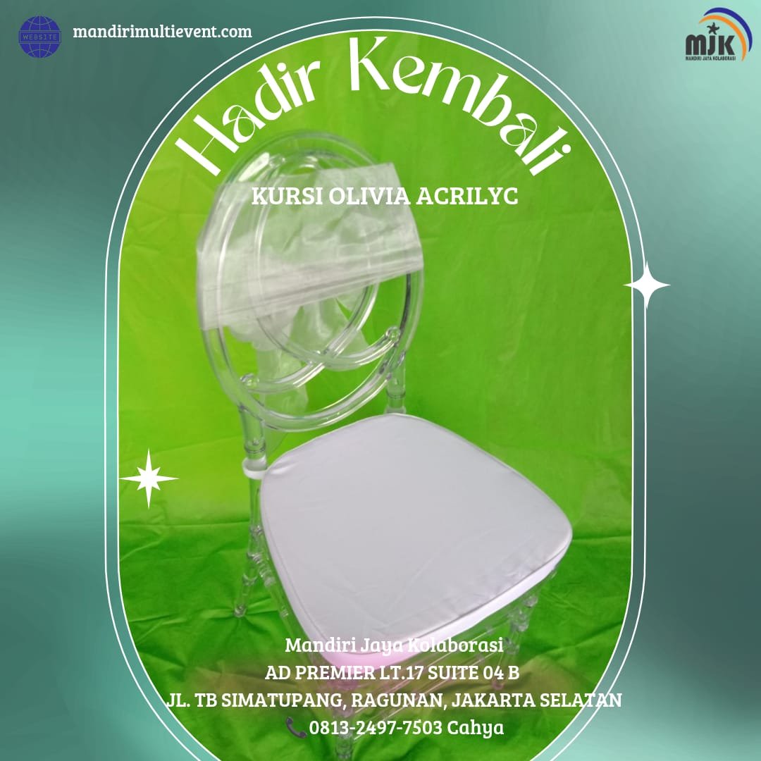 SEWA KURSI OLIVIA ACRYLIC AREA JAKARTA