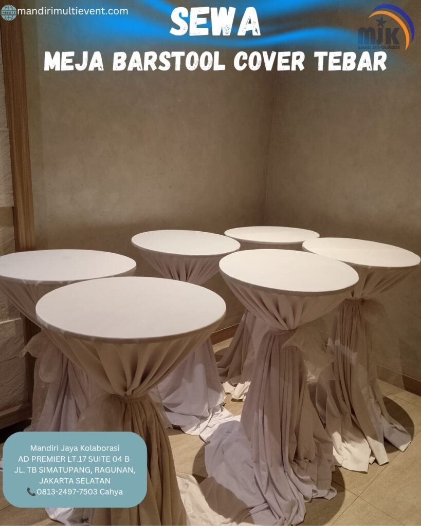 SEWA MEJA BARSTOOL COVER TEBAR AREA JAKARTA