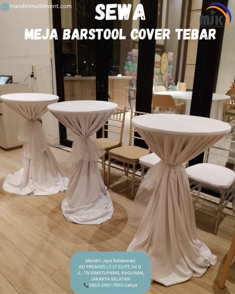 SEWA MEJA BARSTOOL COVER TEBAR AREA JAKARTA