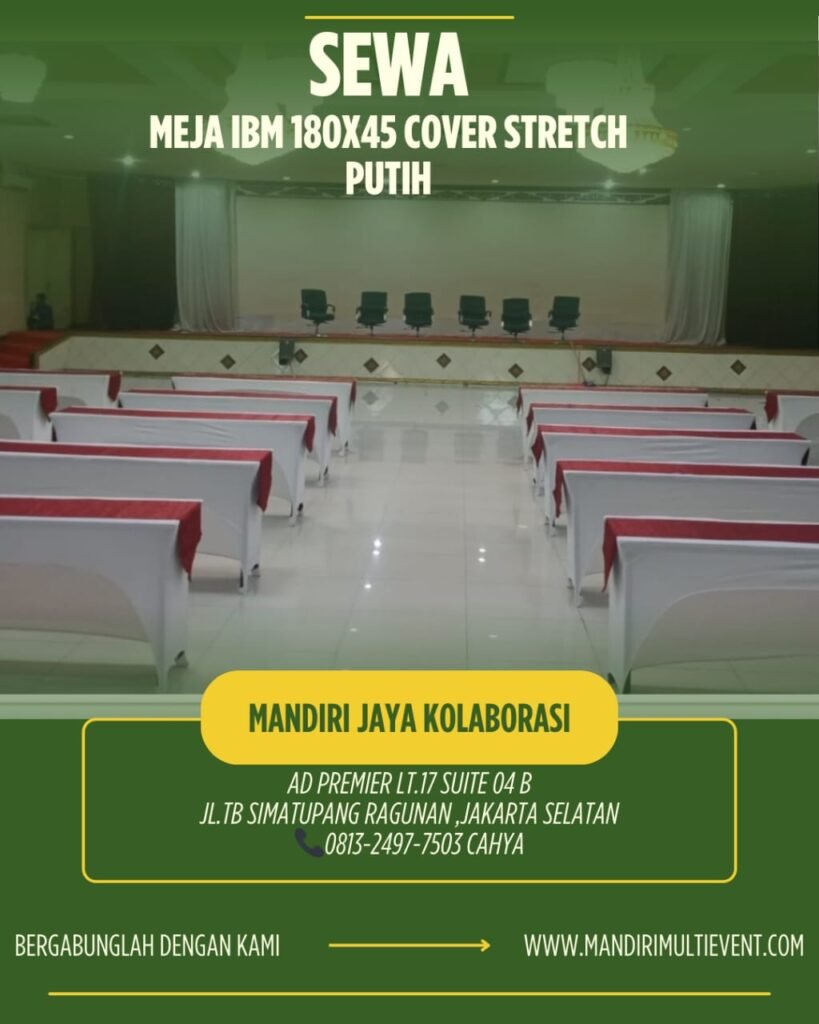 SEWA MEJA IBM AREA JAKARTA SEDIA UKURAN 180X45