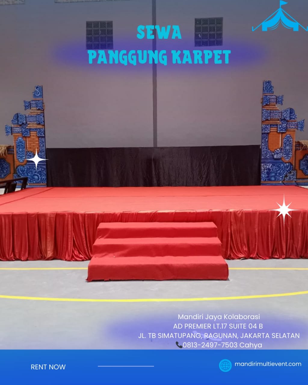 SEWA PANGGUNG KARPET AREA JAKARTA