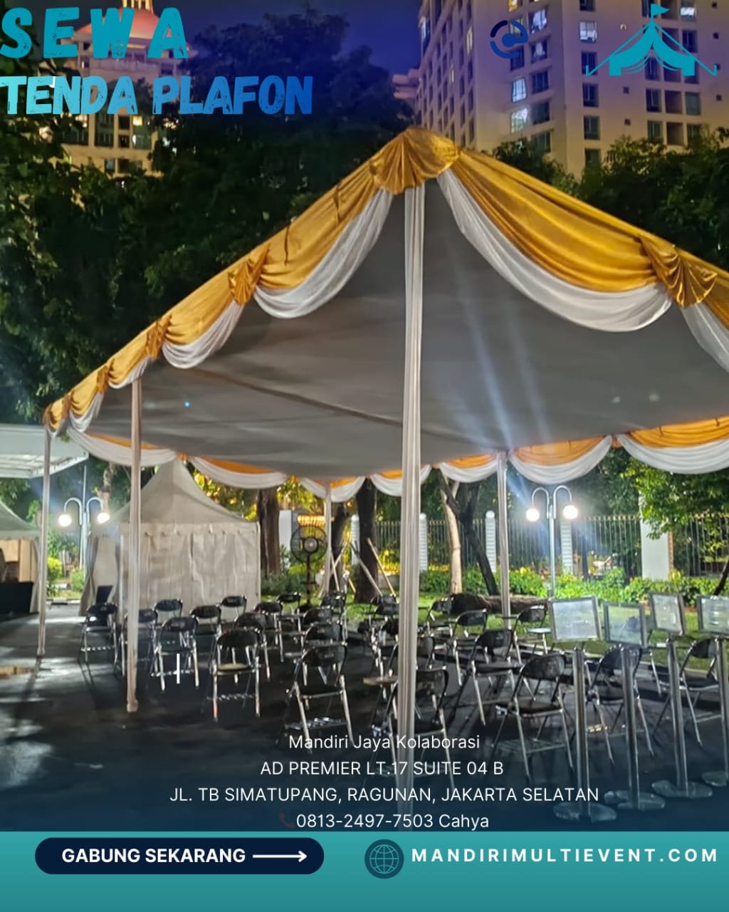 SEWA TENDA PLAFON PREMIUM JAKARTA SELATAN