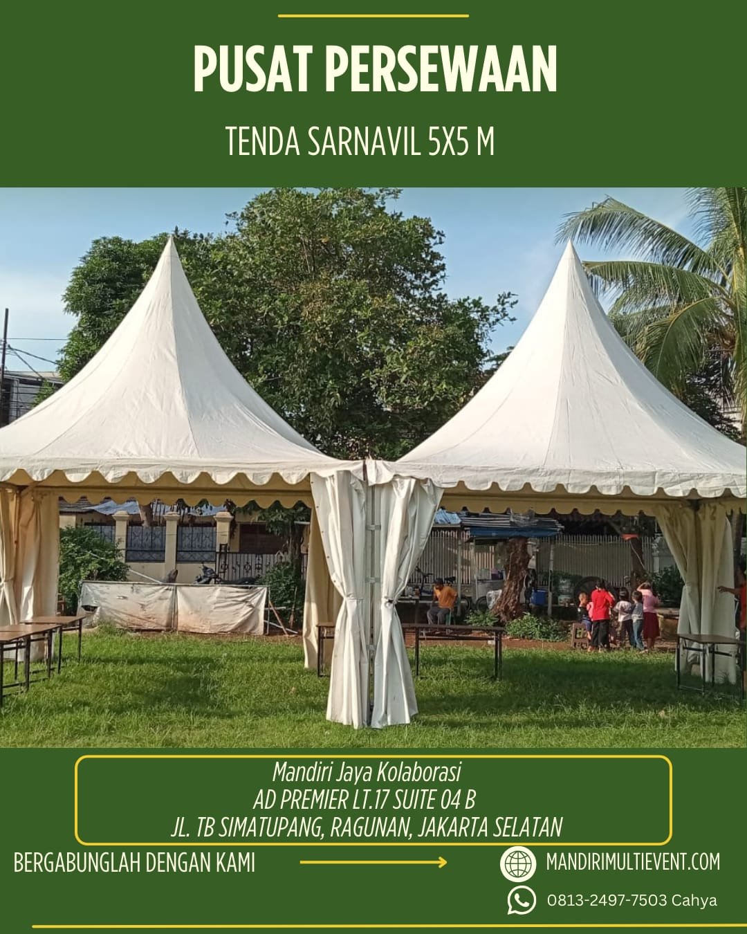 SEWA TENDA SARNAFIL 5X5 AREA JAKARTA