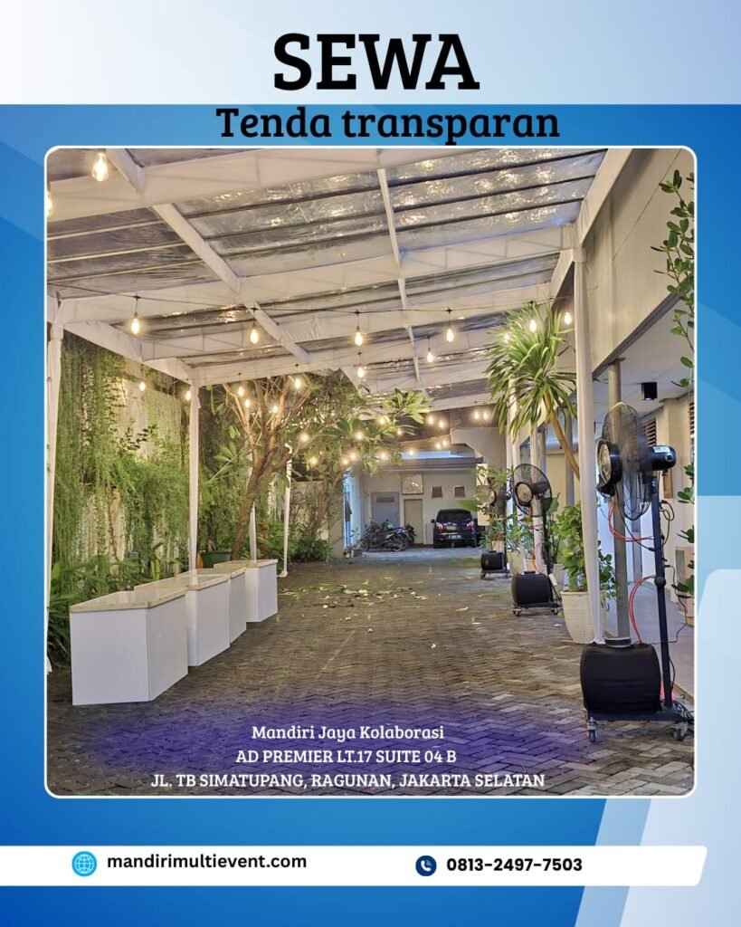SEWA TENDA TRANSPARAN AREA JABODETABEK