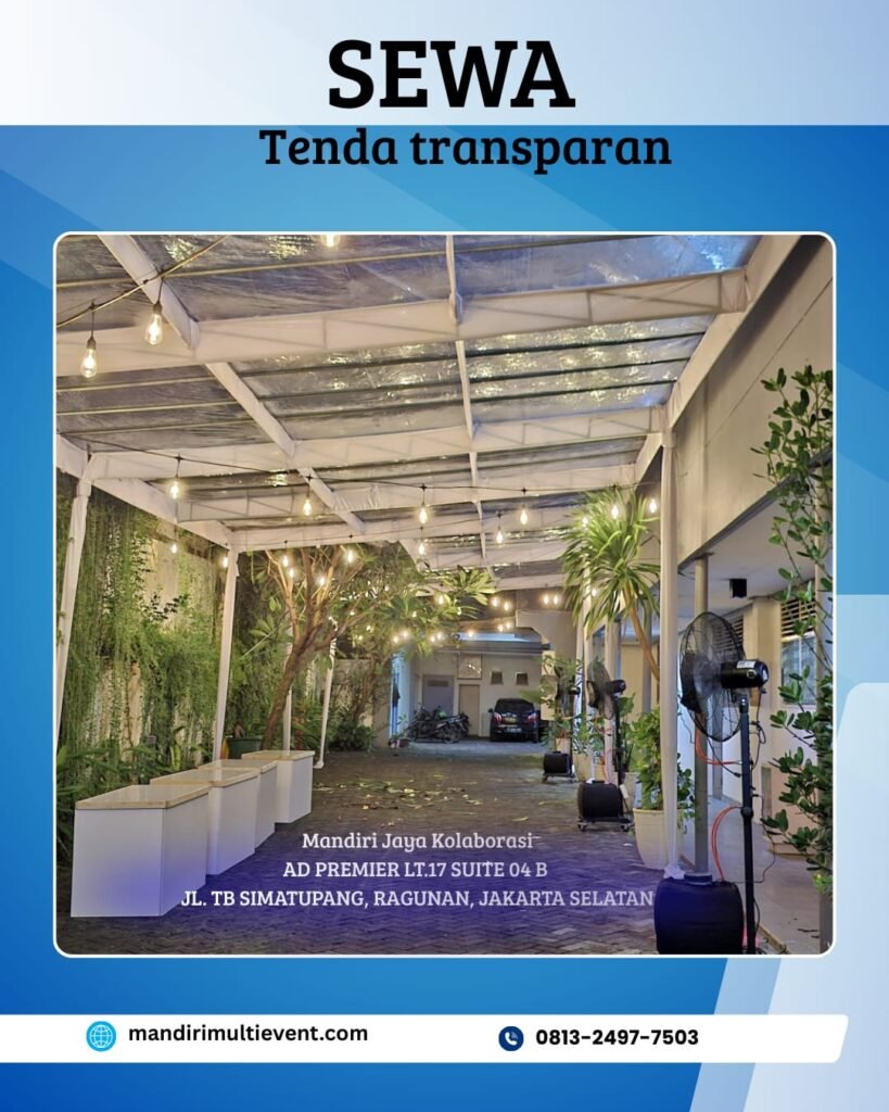 SEWA TENDA TRANSPARAN AREA JABODETABEK