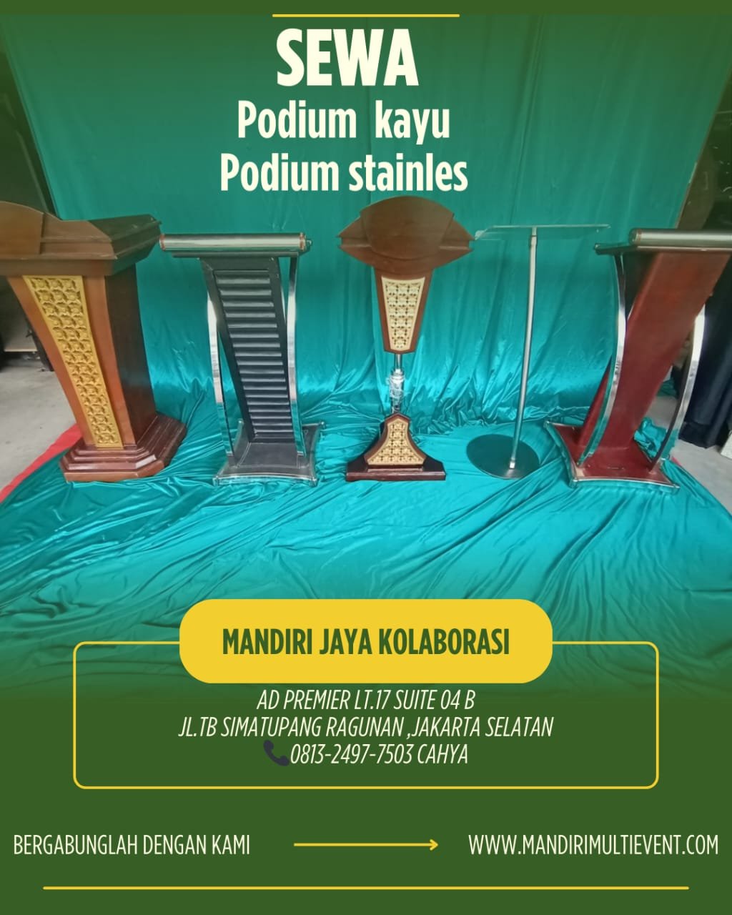 Sewa Aneka Podium Profesional Untuk Berbagai Event