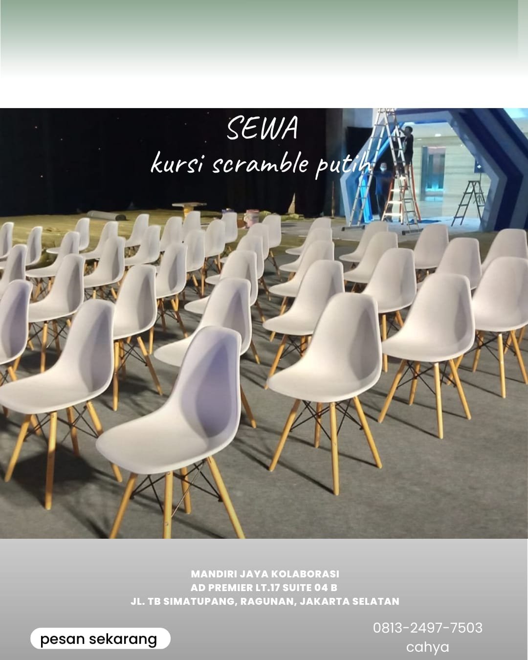 Sewa Kursi Scramble Putih Area Jakarta