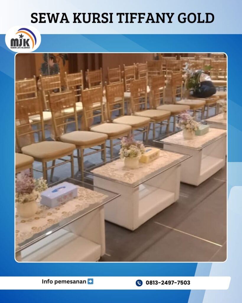 Sewa Kursi Tiffany Gold Mewah Jakarta