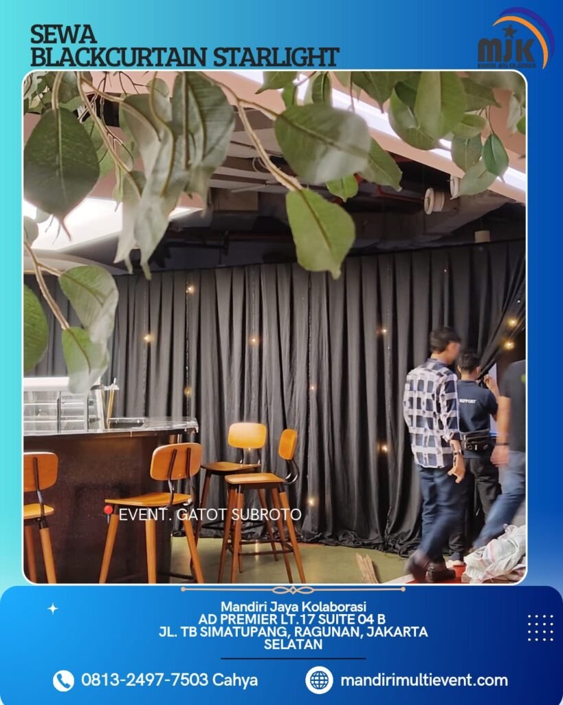 SEWA BLACK CURTAIN STARLIGHT JAKARTA