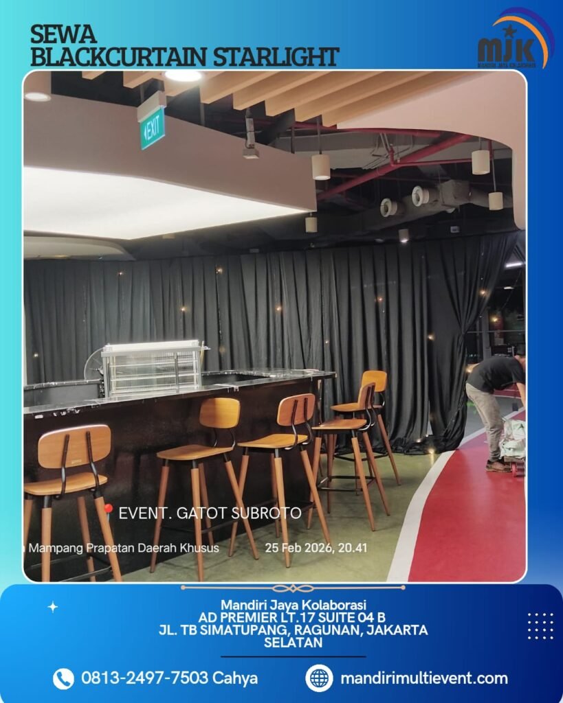 SEWA BLACK CURTAIN STARLIGHT JAKARTA
