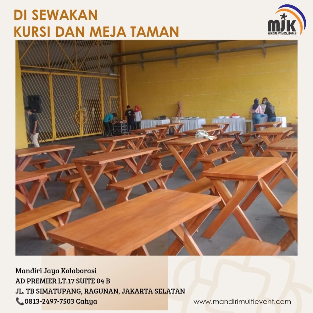 SEWA KURSI DAN MEJA TAMAN JAKARTA