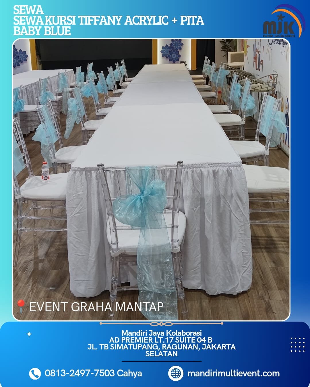 SEWA KURSI TIFFANY ACRYLIC JAKARTA