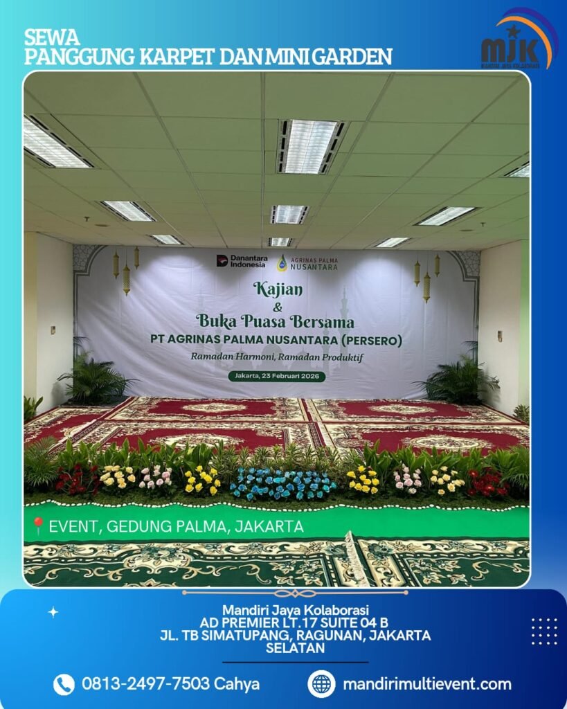 SEWA PANGGUNG KARPET DAN MINI GARDEN