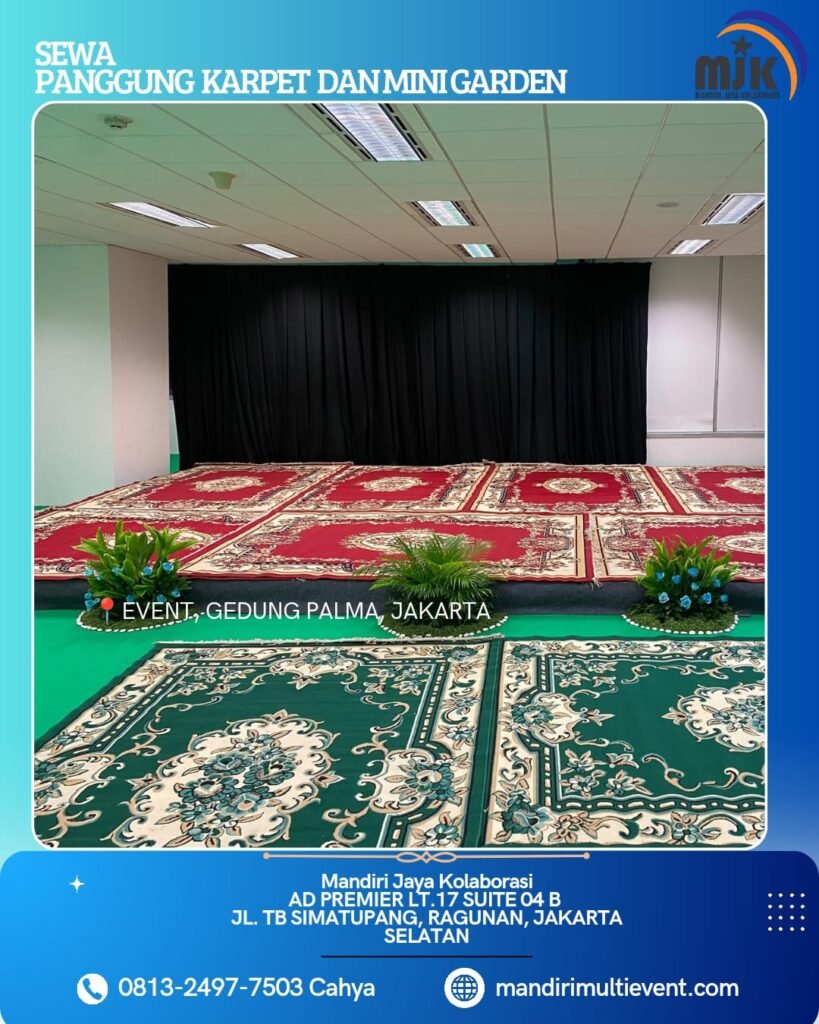 SEWA PANGGUNG KARPET DAN MINI GARDEN