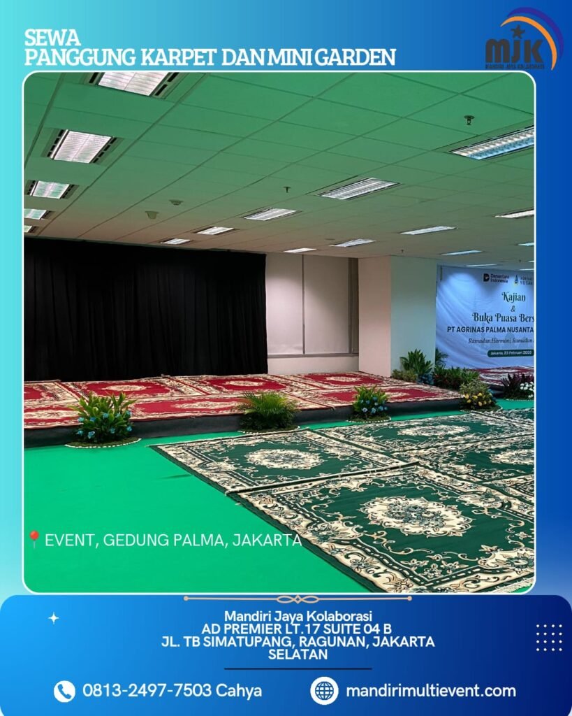 SEWA PANGGUNG KARPET DAN MINI GARDEN