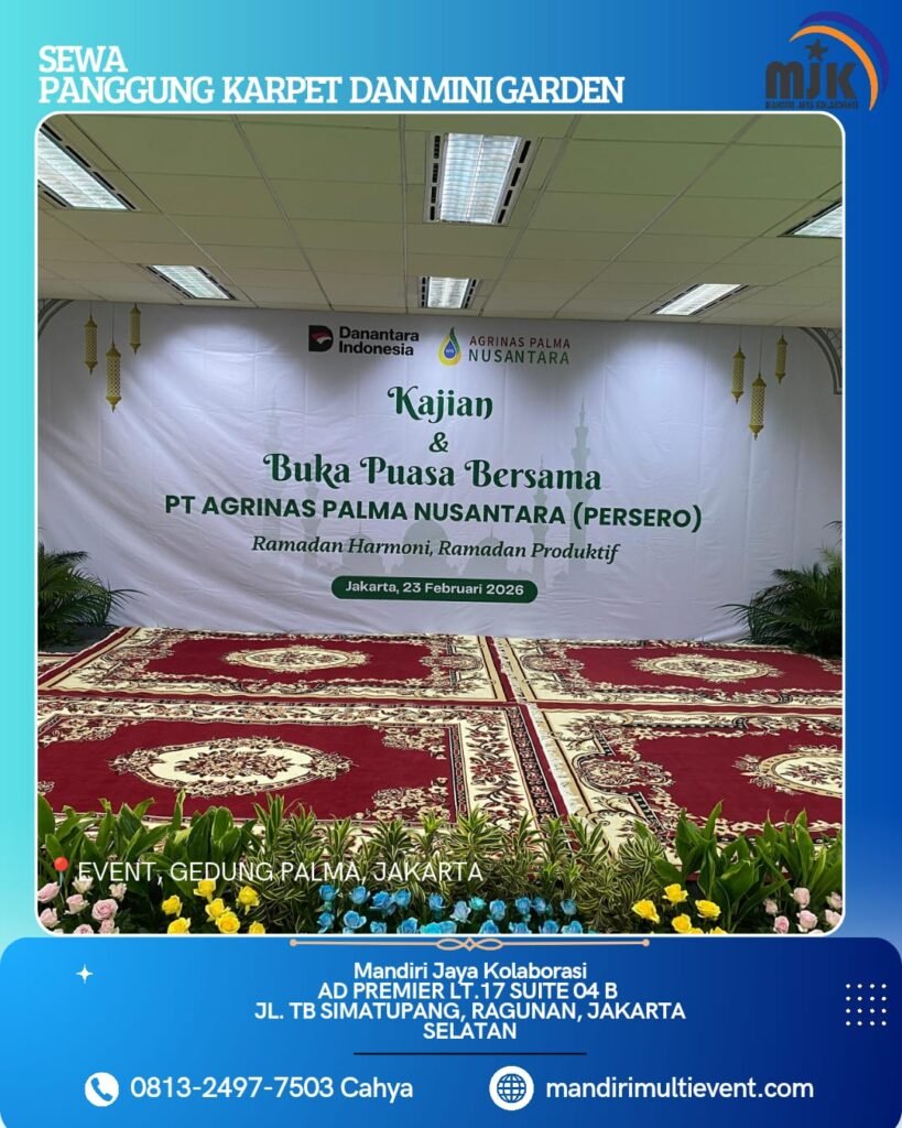 SEWA PANGGUNG KARPET DAN MINI GARDEN