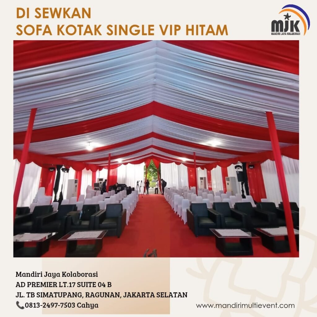 SEWA SOFA KOTAK SINGLE HITAM JAKARTA