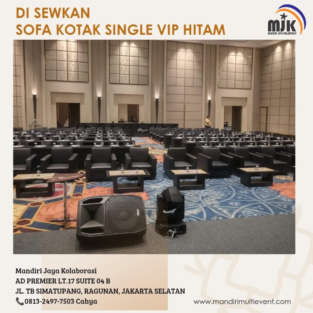 SEWA SOFA KOTAK SINGLE HITAM JAKARTA