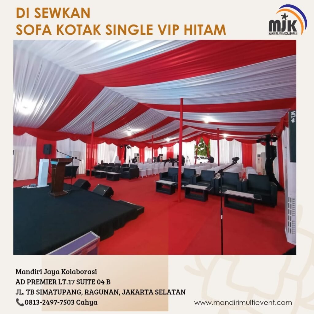 SEWA SOFA KOTAK SINGLE HITAM JAKARTA