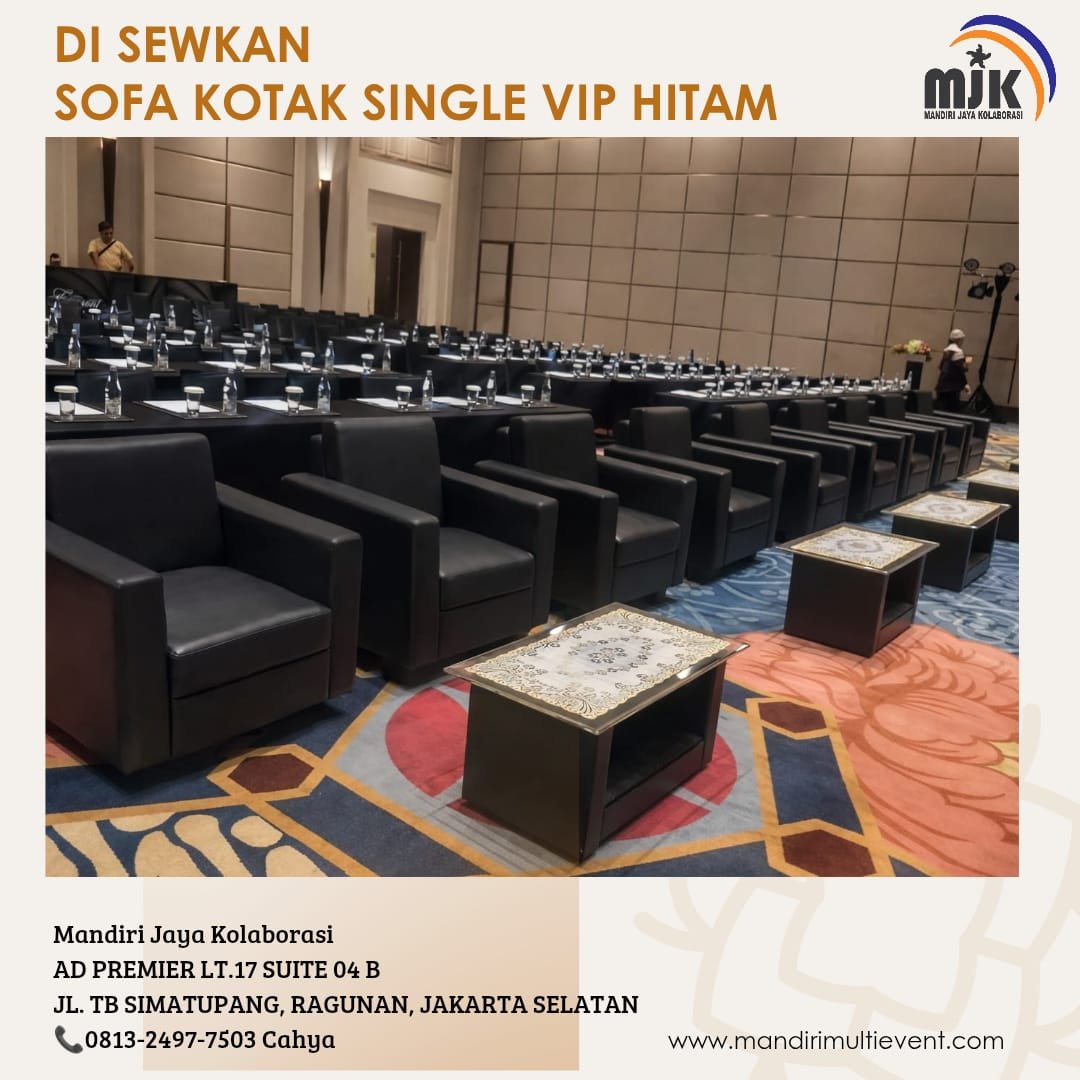 SEWA SOFA KOTAK SINGLE HITAM JAKARTA
