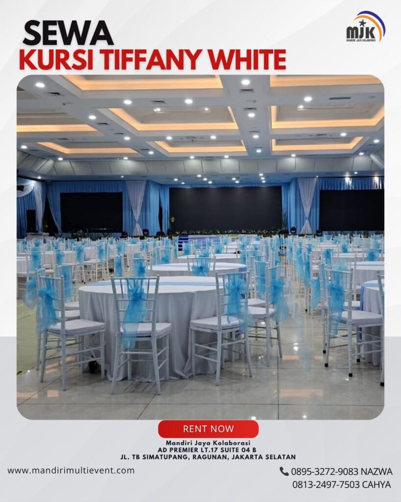 SEWA KURSI TIFFANY WHITE AREA JAKARTA