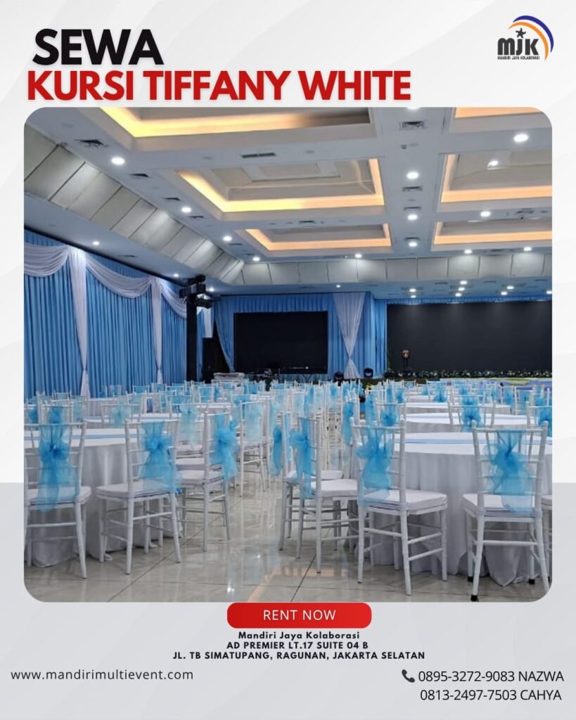 SEWA KURSI TIFFANY WHITE AREA JAKARTA