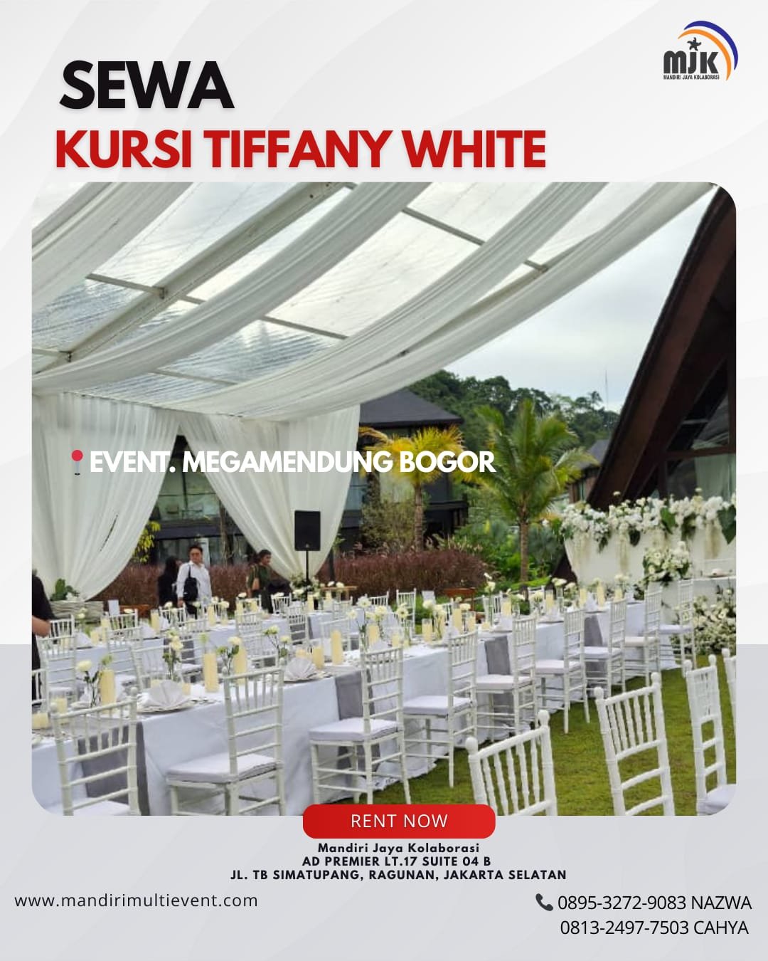 SEWA KURSI TIFFANY WHITE JAKARTA