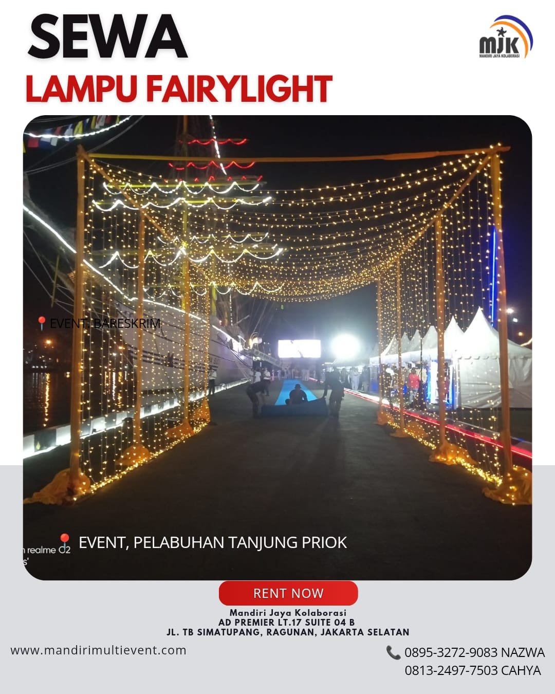 SEWA LAMPU FAIRYLIGHT AREA JABODETABEK