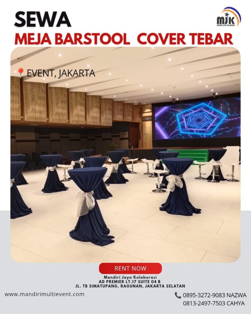 SEWA MEJA BARSTOOL COVER TEBAR JAKARTA
