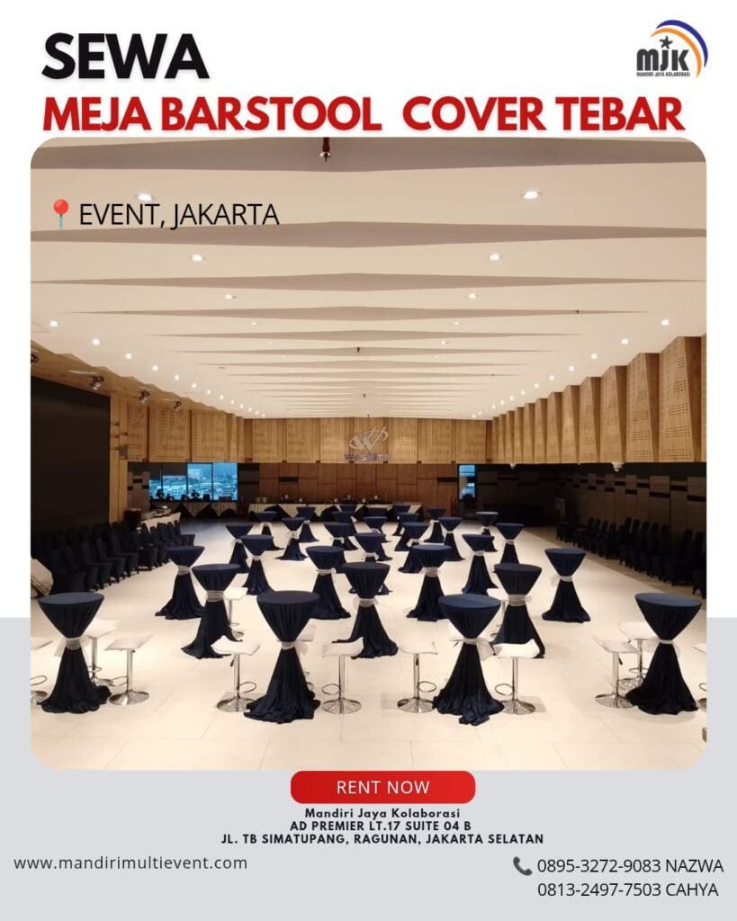 SEWA MEJA BARSTOOL COVER TEBAR JAKARTA