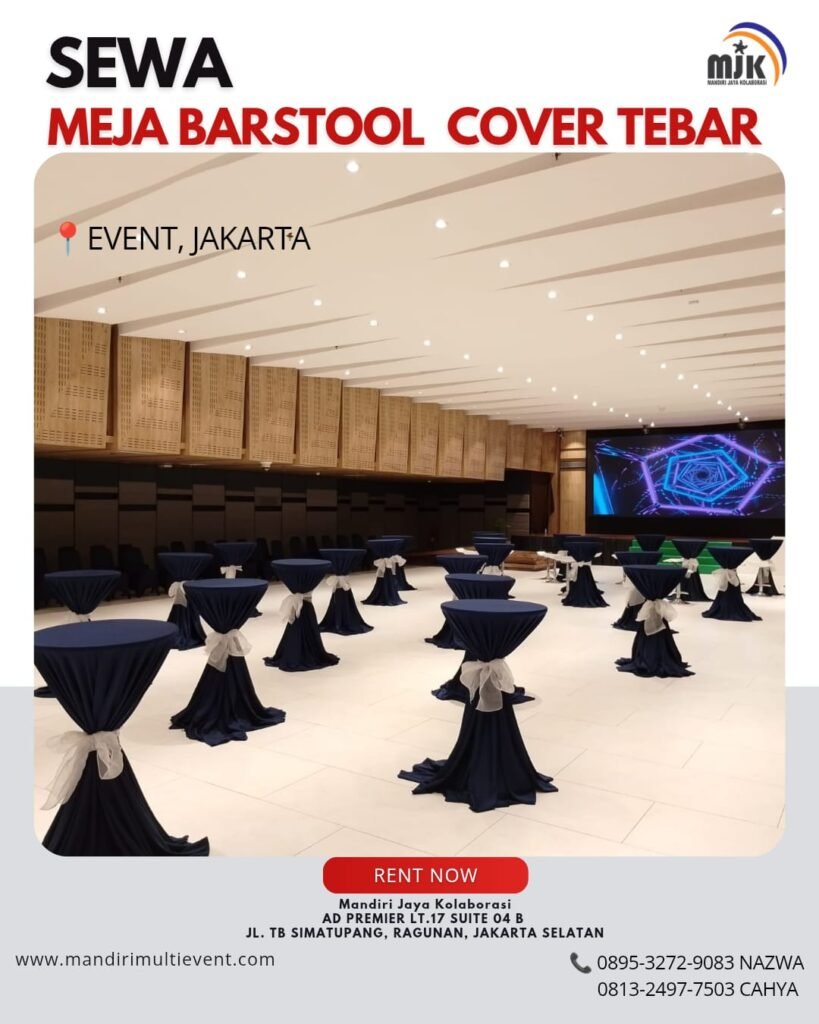 SEWA MEJA BARSTOOL COVER TEBAR JAKARTA